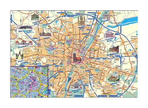 Detailed tourist map of Munich city | Munich | Germany | Europe ...