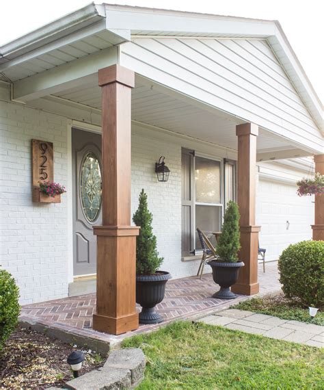 DIY Craftsman Style Porch Columns - Shades of Blue Interiors