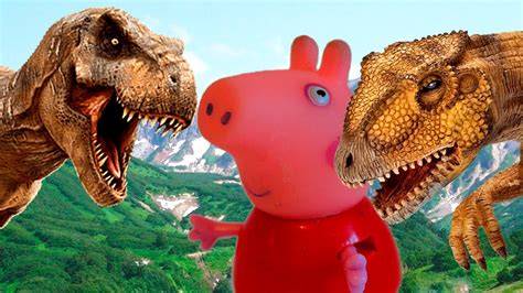 Peppa Pig Dinosaurs Peppa Pig And Daddy Pig Go To The Dinosaur