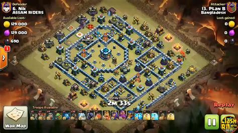 Base #63: Anti-3 Star TH13 Base with Offset Clan Castle - Clash Three ...