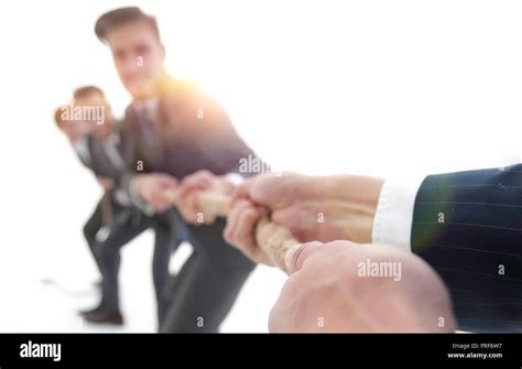 teambuilding.the tug of war between business teams Stock Photo - Alamy