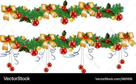 Christmas garland Royalty Free Vector Image - VectorStock