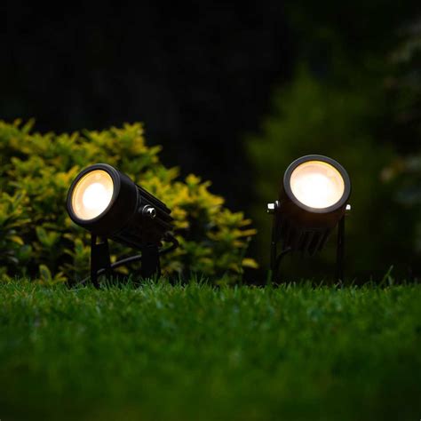 Set of 2 Atlas Outdoor Solar Powered Spotlights