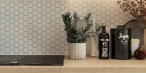 Hexagon Mosaic Tiles For Kitchen & Bathroom Backsplash — My Building Shop