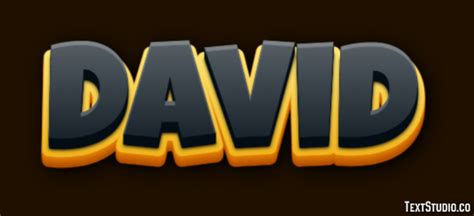 David Text Effect and Logo Design Name