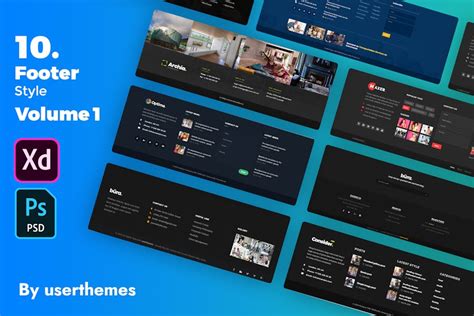 Layout of Footer Design Volume 1, Graphic Templates - Envato Elements