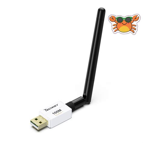 Techkey Long Range Bluetooth Adapter for Desktop PC - Class 1 Wireless ...