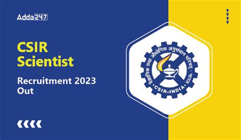 CSIR Scientist Recruitment 2023, Apply Link Active