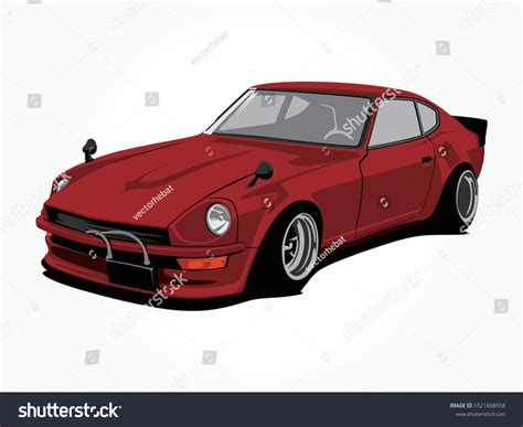 Custom Red Car Vector Illustration Art Stock Vector (Royalty Free ...