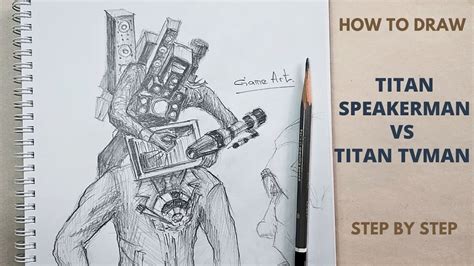 Skibidi Toilet 47 How To Draw Broken Titan Speakerman VS Upgraded Titan