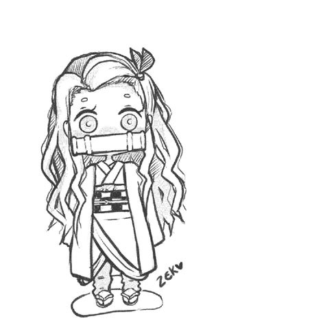 nezuko chibi by zerocools on DeviantArt