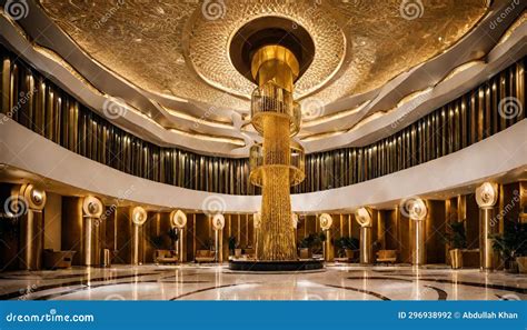 Burj Al Arab lobby editorial photography. Illustration of theatre ...