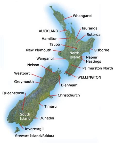 New Zealand People Blog: New Zealand Cities and Towns - Map