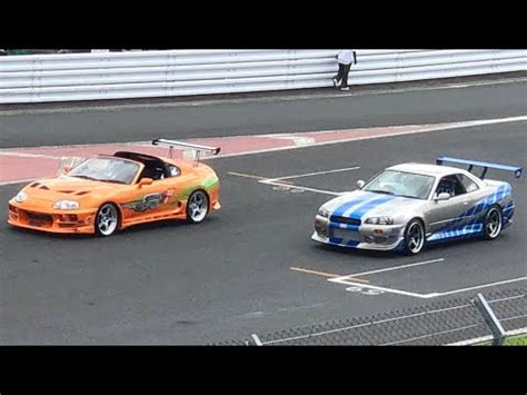 Nissan skyline Gtr R34 vs Toyota supra Mk4 - Drag Race ｜Carsplot｜ - YouTube