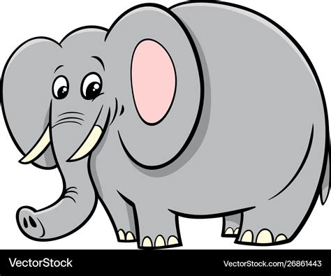 African elephant animal cartoon character Vector Image