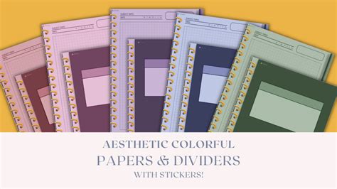 [S23] Aesthetic Colorful Papers & Dividers!