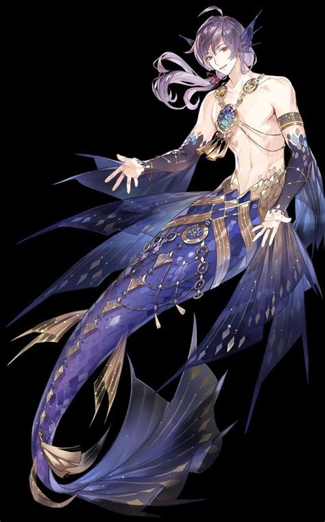 Pin on Fantasy Creatures in 2024 | Anime mermaid, Mermaid art, Anime merman