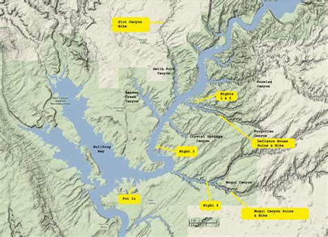 Lake Powell Kayaking Map | Dakota Map