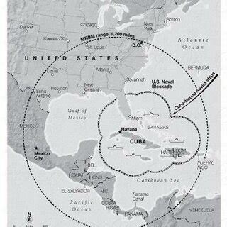 Map and Illustration of Cuba Missile Crisis in North America Source ...