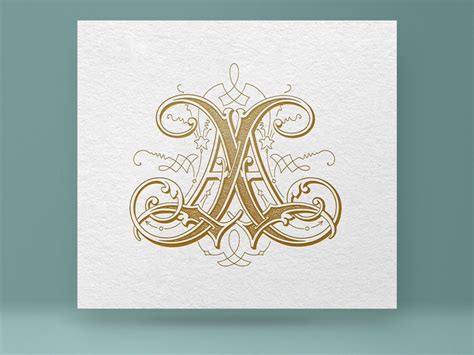 Digital Monogram AA Wedding Monogram AA | Etsy