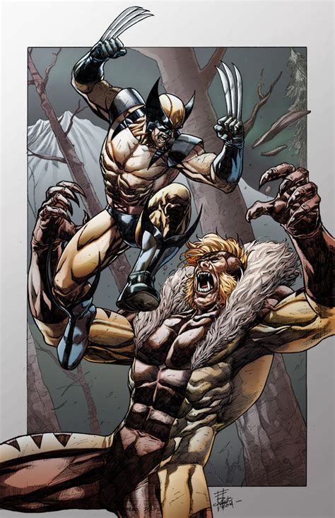 Wolverine vs Sabretooth by h4125 on DeviantArt