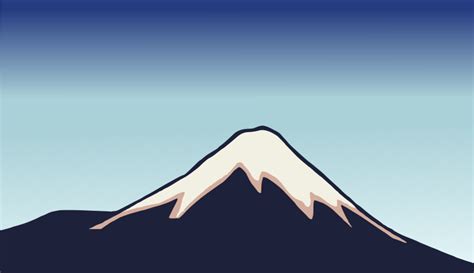 Isolated Woodblock Mount Fuji - Simplified - Openclipart