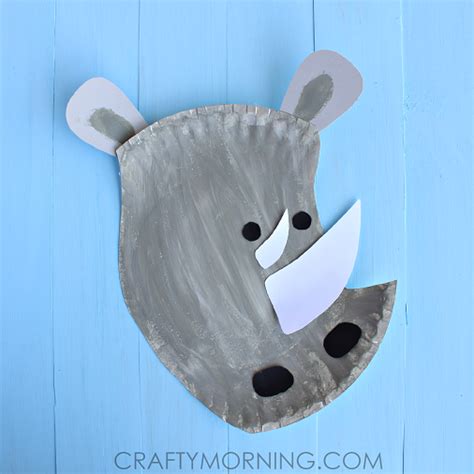 Paper Plate Rhino Craft for Kids - Crafty Morning