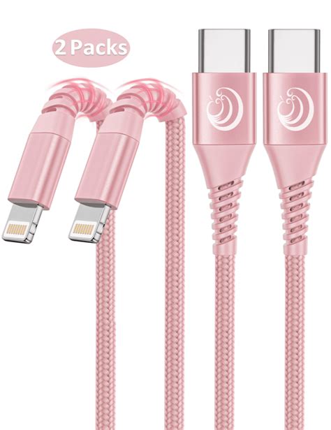 USB C to Lightning Cable 6ft, Aioneus iPhone Charger Cable Braided ...