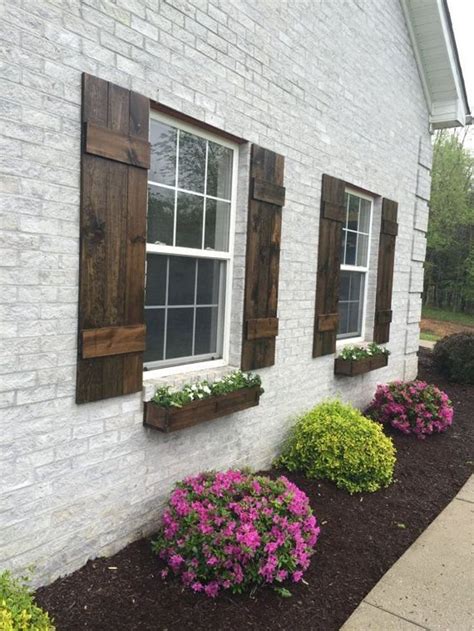 grey painted brick house with cedar shutters - Be Awesome Weblog Stills ...