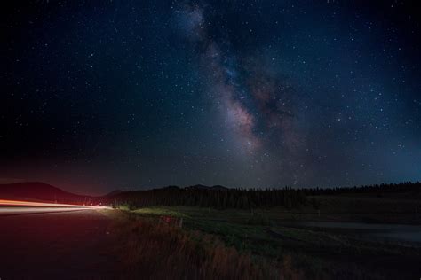 Desert Night Sky Milky Way Galaxy Road