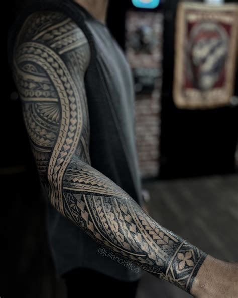 Tribal Pattern Tattoo Sleeve