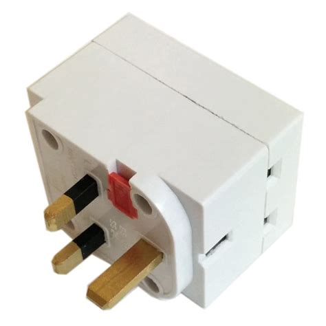 3 Way Plug Adaptor 13 Amp Extension Electronics Multi Socket Plug ...