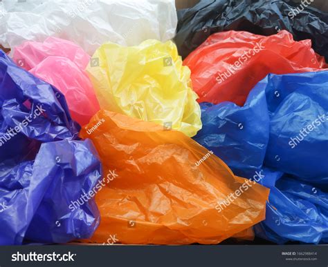 Various Colors Used Plastic Bags Concept Stock Photo 1662988414 ...