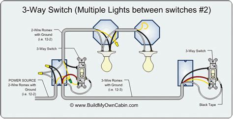 3 Way Switch Wiring Diagrams 2 Lights Switch Wiring Light Di