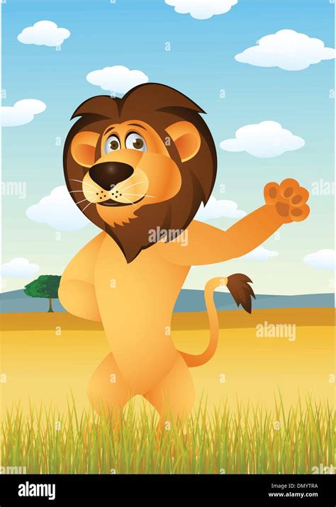 Funny lion cartoon Stock Vector Image & Art - Alamy