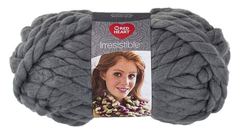 Red Heart Irresistible Yarn, Grey | Red heart yarn, Sweater crochet ...