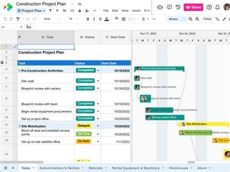 Project Plan Excel Template Free Download