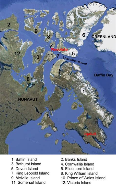 Map of the Canadian Arctic Archipelago- Aqua-Firma