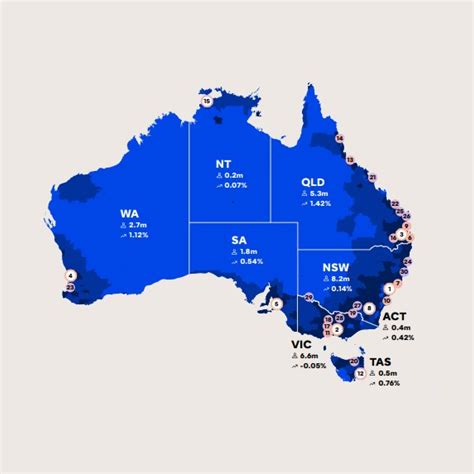 Australia's Population Map 2023 - McCrindle