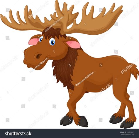 Illustration Moose Cartoon Stock Vector (Royalty Free) 330610415 ...