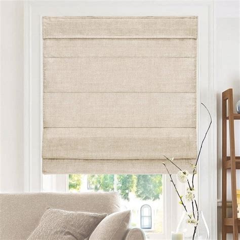 Chicology Belgian Flax Cordless Light Filtering Privacy Polyester Roman ...