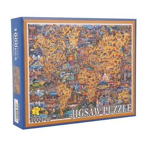 World Map Puzzle 1000 Pieces – Topographic Map of Usa with States