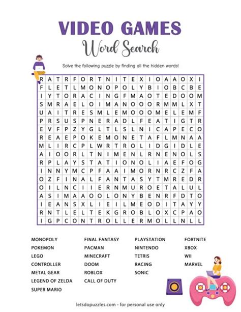 Free Printable Word Search Puzzle Games - Worksheets Library