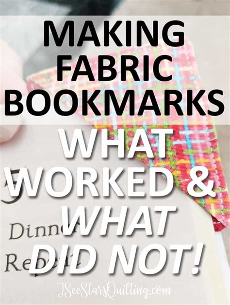 DIY Fabric Bookmarks - What to do and what NOT to do ⋆