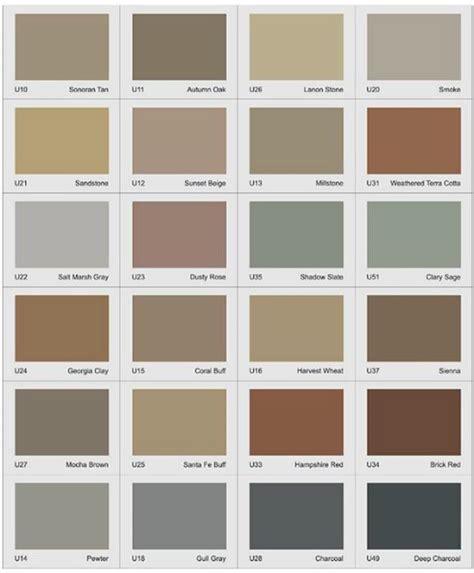 Concrete Color Chart -- Color Chart for adding Color to Concrete Floors