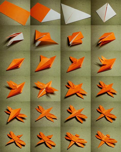 origami dragonfly instructions ~ easy crafts ideas to make