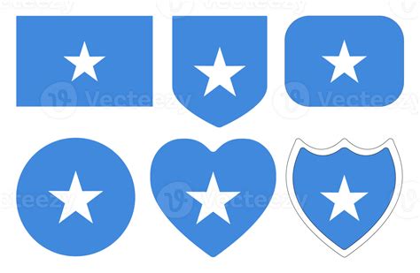 Flag of Somalia in design shape set. Somalian flag in design shape set ...