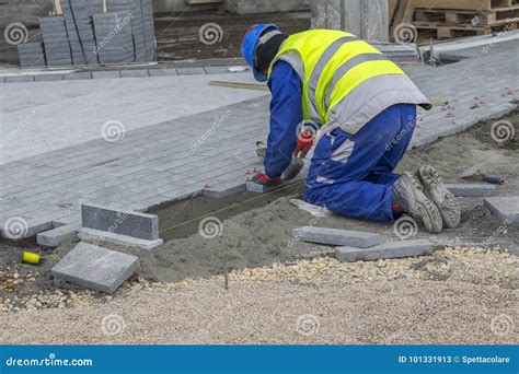 Pavestone Paver Installation. Royalty-Free Stock Image | CartoonDealer ...