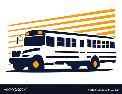 School bus silhouette Royalty Free Vector Image