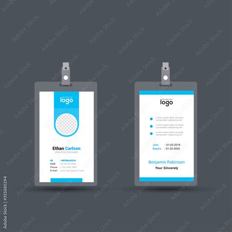 Modern & Creative ID Card Design Template. Identity badge With Photo ...